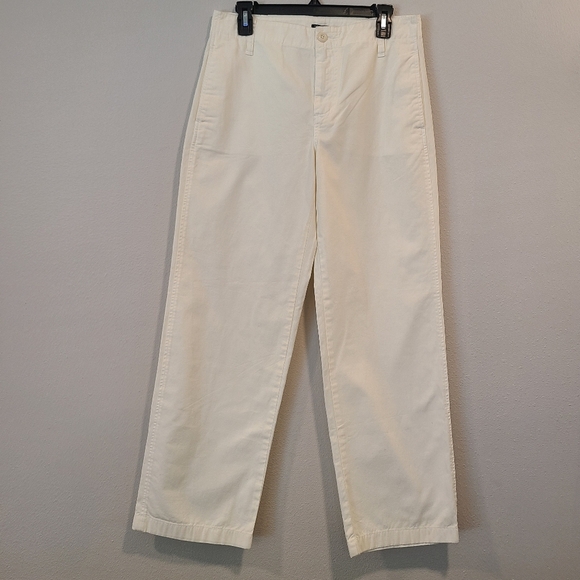 J Crew Sailor Heritage Wide Leg Cream Chino Pants -NWT - Picture 4 of 9
